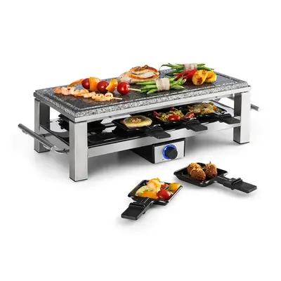 Klarstein Schmelzlette, raclette grill, 1500 W, természetes kő lemez, rozsdamentes acél konstruk