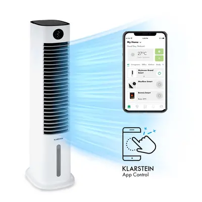 Klarstein Skytower Grand Smart, léghűtő, 80 W, 480 m³/ó, 6 liter, hordozható