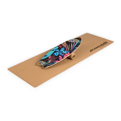 BoarderKING Indoorboard Wave, egyensúlyozó deszka, alátét, henger, fa / parafa