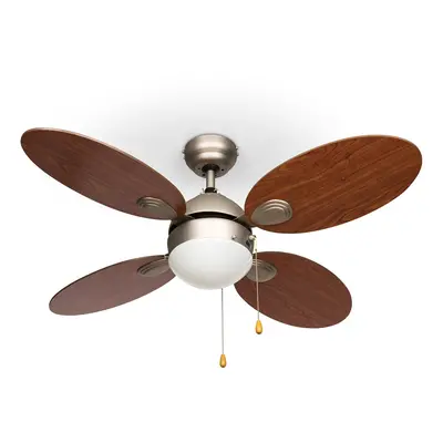 Klarstein Valderama, cseresznyefa, mennyezeti ventilátor, 42", 60 W, mennyezeti lámpa, 2 x 43 W