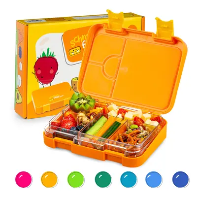 Klarstein junior Lunchbox, 6 rekesz, 21,3 x 15 x 4,5 cm (Sz x Ma x Mé), BPA-mentes