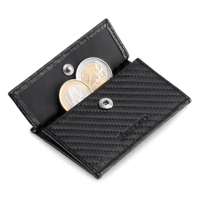 Slimpuro Coin Pocket RFID kártyavédelemmel a ZNAP Slim Wallets 8 és 12 termékekhez, gombbal