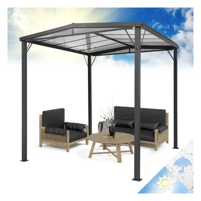 Blumfeldt Pantheon Solid Sky Flat, pergola, tető, 3 x 3 m, polikarbonát, szürke