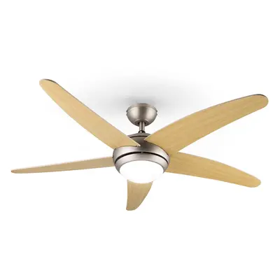 Klarstein Bolero, 55W, mennyezeti ventilátor lámpával, 134cm, juharfa karok, távirányító