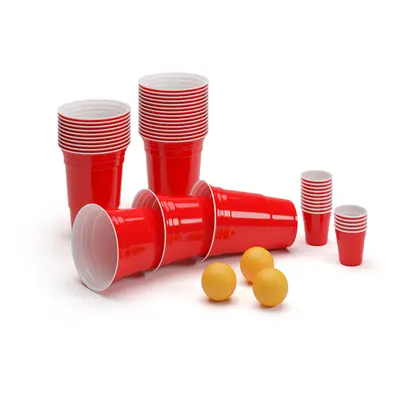 BeerCup Federer Ultimate Beer Pong party csomag, Red Cups, Shot Cups, labdákkal