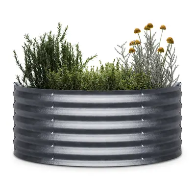 Blumfeldt High Grow Half Circle, félkör alakú magaságyás, 105x43x60 cm, hullámos acéllemezből, e