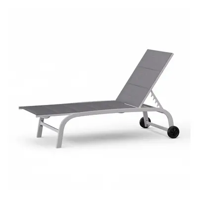 Blumfeldt Lounger Limala XXL, nyugágy, 160 kg teherbírás, 5 fokozatban állítható háttámla, kerek