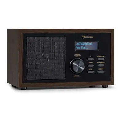 Auna Ambient, DAB+/FM rádió, BT 5.0, AUX-In, LCD kijelző, Ébresztőóra időzítővel