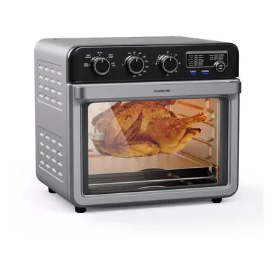 Klarstein Forrólevegős fritőz, Air Glaze, 2000 W, 34 l, 9 program, felső és alsó fűtés, 2000 W, 