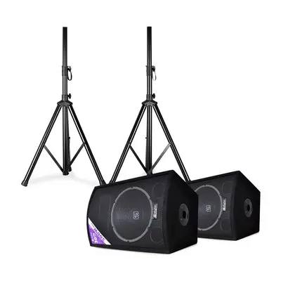 Skytec SL12, diszkó hangfal pár állvánnyal, 12" woofer, 200 W/max. 300 W