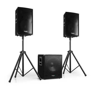 Ibiza 2.1 aktív PA készlet, 1 x subwoofer, 2 x szatellit, 2 x állvány, 800 W