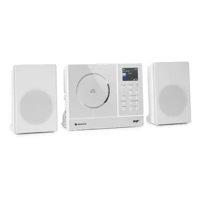 Auna Connect Vertical, internetes rádió, 2x5 W RMS, CD, IR/FM/DAB+, Spotify, BT, fehér