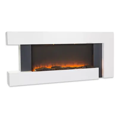 Klarstein Studio Light & Fire 2, elektromos kandalló, 1000/2000 W, MDF, távirányító, fehér