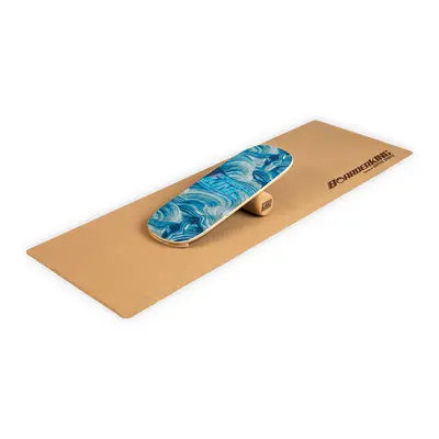 BoarderKING Indoorboard Flow, egyensúlyozó deszka, alátét, henger, fa / parafa