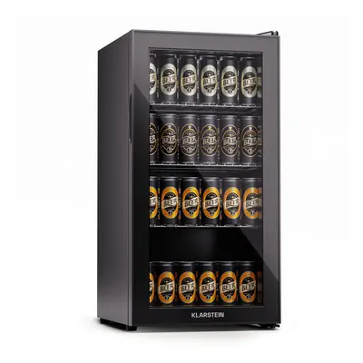 Klarstein Beersafe 74 Slim, hűtőszekrény, 74 liter, 3 polc, panorámás üvegajtó