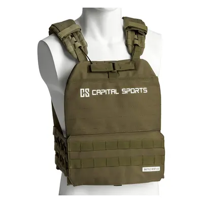 Capital Sports Battlevest 2.0, súlymellény, 2 x 2 súly 2,6 & 4,0 kg, olívazöld