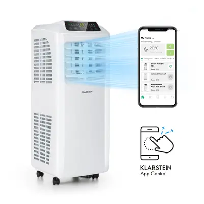 Klarstein Pure Blizzard Smart 7k, mobil klíma, 7000 BTU / 2,1 kW, A energiahatékonysági osztály,