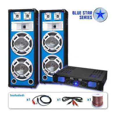 Electronic-Star BLUE STAR SERIES „BASSKERN“ PA KÉSZLET, 2800 W