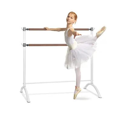 KLARFIT Barre Anna, dupla balett rúd, 110 x 113 cm, 2 x ø 38 mm, fehér