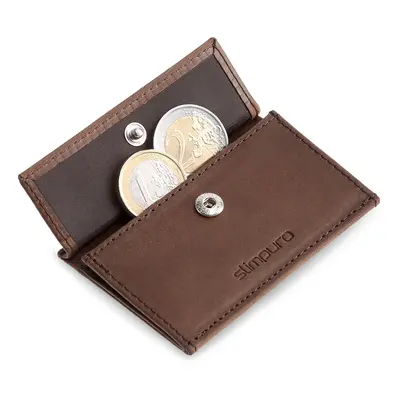 Slimpuro Coin Pocket RFID kártyavédelemmel a ZNAP Slim Wallets 8 és 12 termékekhez, gombbal