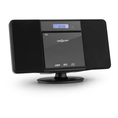 OneConcept V-13 BT, sztereó rendszer CD MP3 USB bluetooth rádió, falra szerelhető