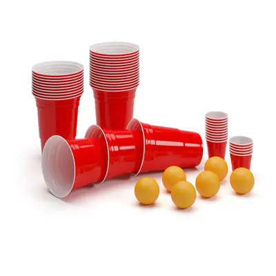 BeerCup Federer Ultimate Beer Pong party csomag, Red Cups, Shot Cups, labdákkal