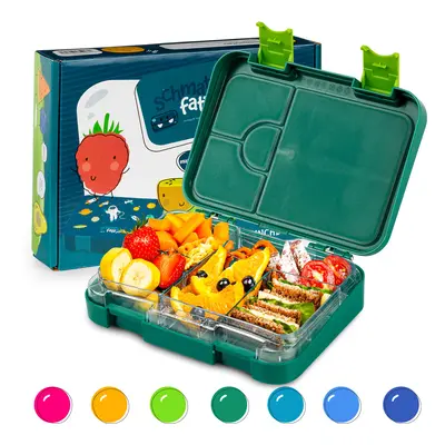 Klarstein junior Lunchbox, 6 rekesz, 21,3 x 15 x 4,5 cm (Sz x Ma x Mé), BPA-mentes