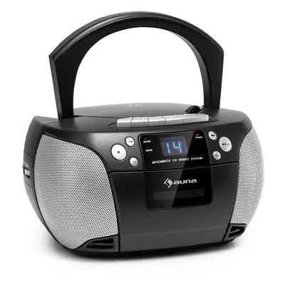 Auna Harper, CD boombox, CD lejátszó, bluetooth, kazetták, FM, AUX, USB