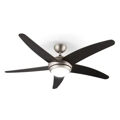 Klarstein Bolero, 55W, mennyezeti ventilátor lámpával, 134cm, diófa karok, távirányító