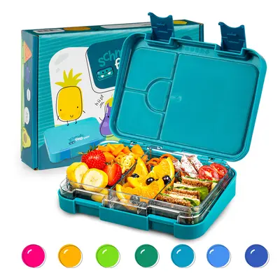 Klarstein junior Lunchbox, 6 rekesz, 21,3 x 15 x 4,5 cm (Sz x Ma x Mé), BPA-mentes