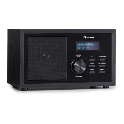 Auna Ambient, DAB+/FM rádió, BT 5.0, AUX-In, LCD kijelző, Ébresztőóra időzítővel