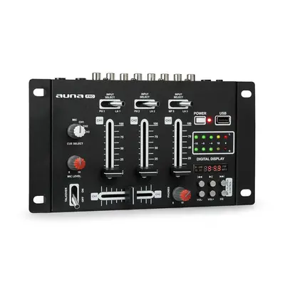 Auna Pro DJ-21 DJ-mixer keverő pult, USB, fekete