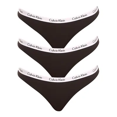 3PACK fekete Calvin Klein női alsók (QD3588E-001)