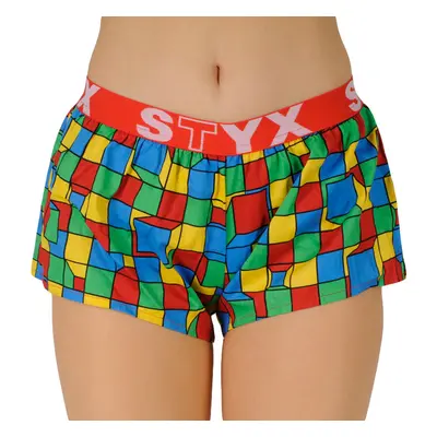 Kockák art női boxeralsó Styx sport gumi (T959)