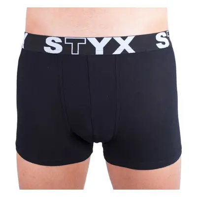 Nagyméretű fekete férfi boxeralsó Styx sport gumi (R960)