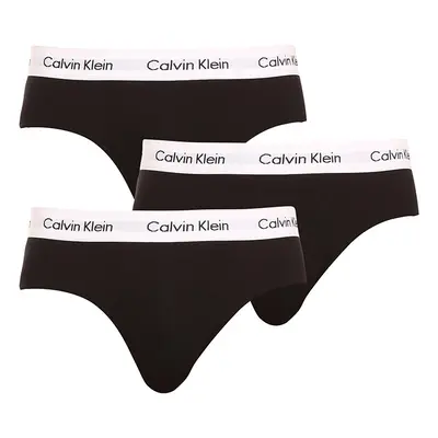 3PACK Fekete Calvin Klein férfi slip alsónadrág (U2661G-001)