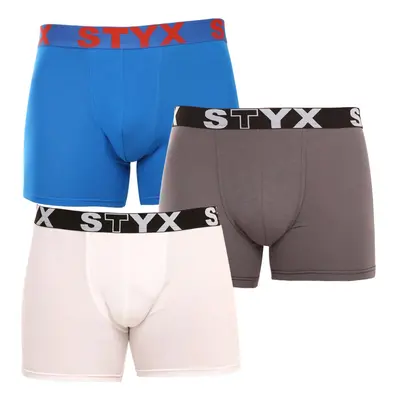 3PACK tarka long férfi boxeralsó Styx sport gumi (3U10137)