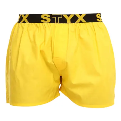 Sárga férfi klasszikus boxeralsó Styx sport gumi (B1068)