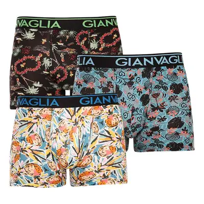 3PACK többszínű Gianvaglia férfi boxeralsó (GVG-5502)