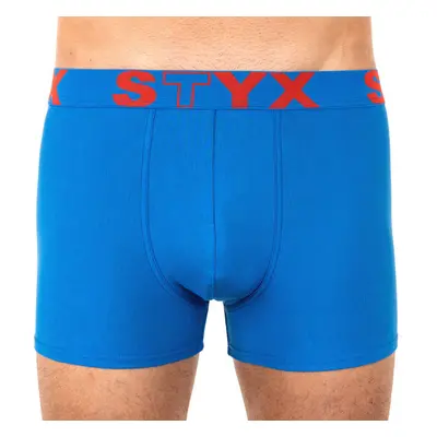 Nagyméretű kék férfi boxeralsó Styx sport gumi (R967)