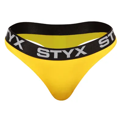 Női tanga Styx sport gumi sárga (IT1068)