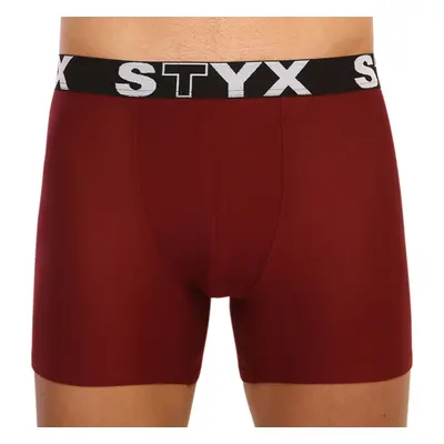 Borszínű long férfi boxeralsó Styx sport gumi (U1060)