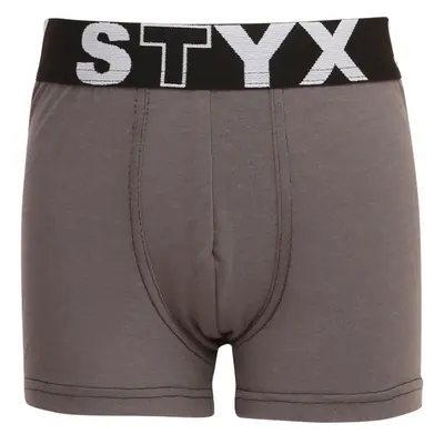 Sötét szürke gyerek boxeralsó Styx sport gumi (GJ1063)