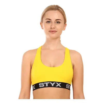 Női melltartó Styx sport sárga (IP1068)