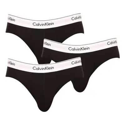 3PACK Fekete Calvin Klein férfi slip alsónadrág (NB2379A-001)