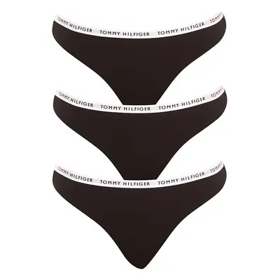 3PACK Fekete Tommy Hilfiger női tanga (UW0UW02829 0R7)