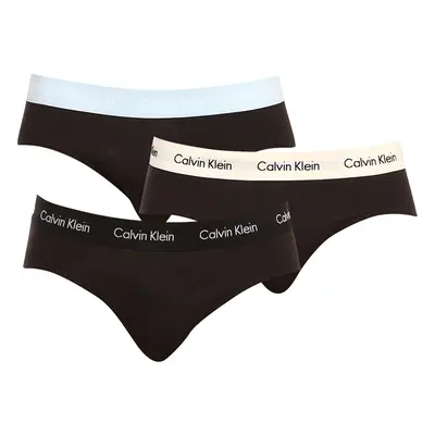 3PACK Fekete Calvin Klein férfi slip alsónadrág (U2661G-1UV)