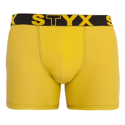 Zöldessárga long férfi boxeralsó Styxsport gumi (U1065)