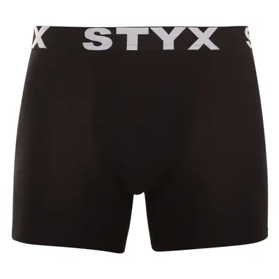 Fekete long férfi boxeralsó Styxsport gumi (U960)