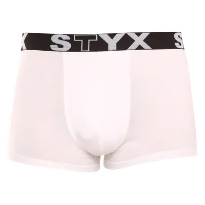 Fehér long férfi boxeralsó Styx sport gumi (G1061)